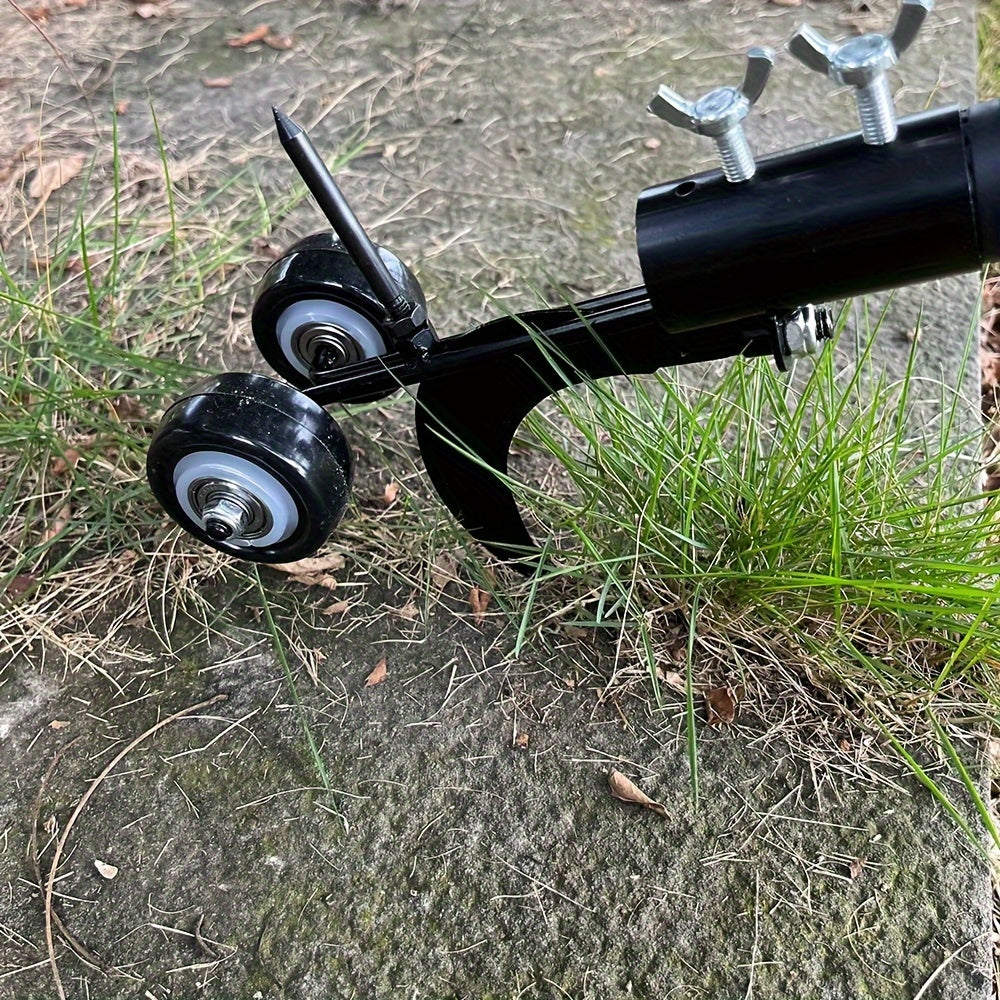 1pc Heavy Metal Garden Weeder Roller, Multifunctional Crevice Weed Removal Tool, No-Bend Staircase Weeder, Efficient Rolling Weeding for Outdoor Spaces