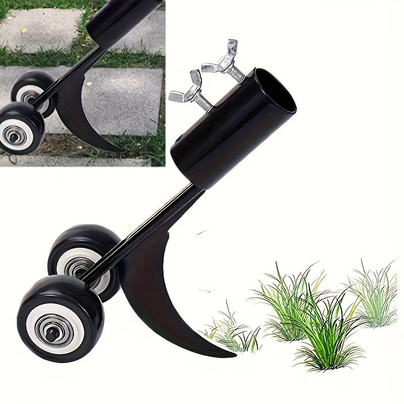 1pc Heavy Metal Garden Weeder Roller, Multifunctional Crevice Weed Removal Tool, No-Bend Staircase Weeder, Efficient Rolling Weeding for Outdoor Spaces