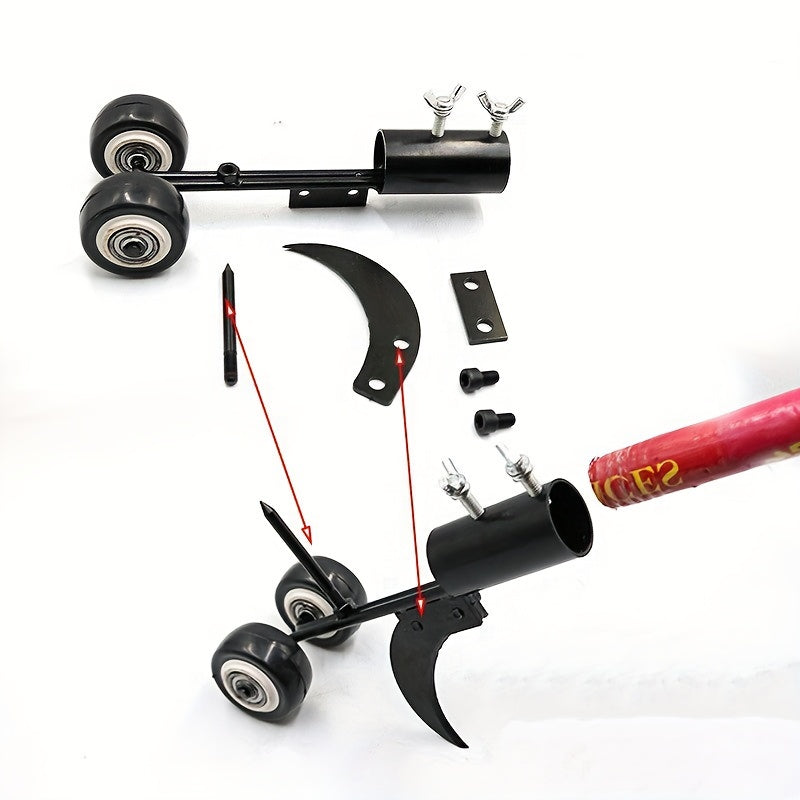 1pc Metal Weeder Roller 1pc Heavy-Duty Metal Garden Weeder Roller | Multi-Function Crevice Weed Remover Tool, No-Bend Stair Weeding Tool, Efficient Rolling Weeding for Outdoor Spaces