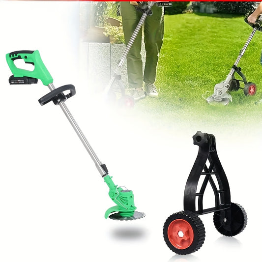 Adjustable Mower Durable Adjustable Lawn Mower Support Wheel Attachment | Quick-Change Design for Garden Trimmers & Power Tools - Enhances Stability & Maneuverability