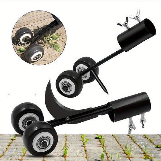 1pc Metal Weeder Roller 1pc Heavy-Duty Metal Garden Weeder Roller | Multi-Function Crevice Weed Remover Tool, No-Bend Stair Weeding Tool, Efficient Rolling Weeding for Outdoor Spaces